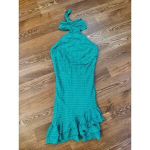 Sisley Green Polka Dot Mini Dress